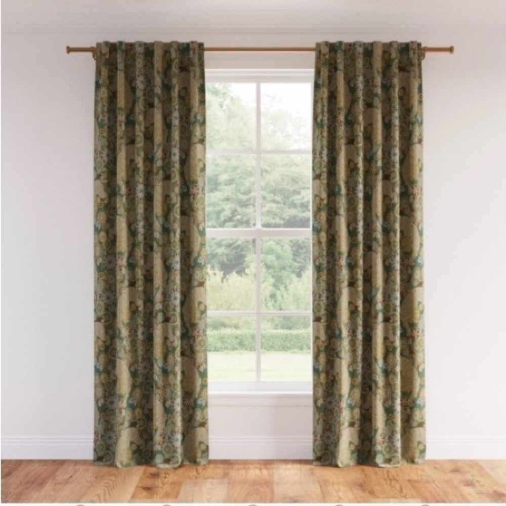 The Inside Linen Blackout Pistachio Siberian Tiger Curtain Panels 50x96in (2)